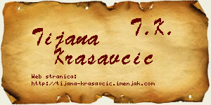 Tijana Krasavčić vizit kartica
